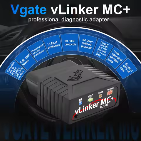 Vgate vLinker MC+ MC ELM327 V2.2 OBD 2 Scanner Bluetooth 4.0 OBD2 Car Diagnostic Auto Tools Code Rea