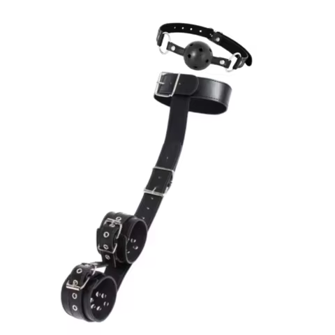 BDSM Bondage Kit Backhand Handcuffs Binding Restraint Set Adult Couple Role‑Play Accessory