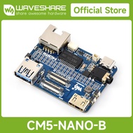 Waveshare Nano Base Board (B) for Raspberry Pi Compute Module 5, Same Size As The CM5, For Evaluatin