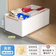 廚房調料置物架抽拉式櫥櫃拉籃廚房抽屜式滑軌收納單層超深櫃改造