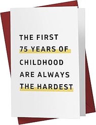 Funny 75th Birthday Card – Hilarious 75 Years Old Anniversary Card – Happy 75th Birthday Card – Hila