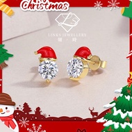 Best Sellers❤ [Real Moissanite] Can Pass Diamond Test 18K Gold Christmas Limited Edition Golden Chri