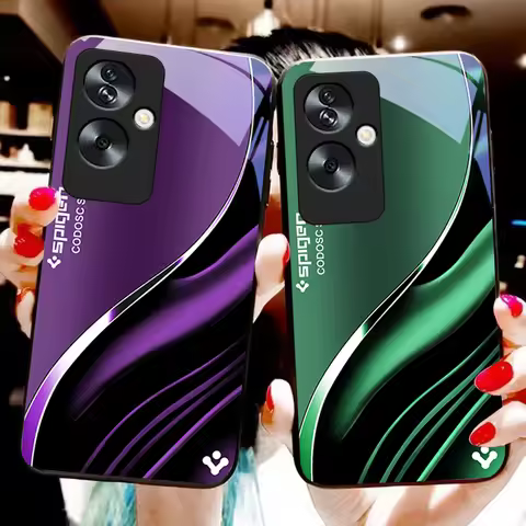 Deep Blue Fashion For Oppo A79 5G 58 78 74 60 4G Reno 11F Realme GT 6 11 Note 50 10 C55 X2 Tempered 