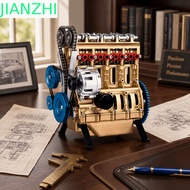 JIANZPH Car Engine Model, Resin 3.94in 8 Cylinder Engine Model, Ornamental 8 Cylinder Miniature Mode