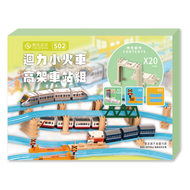 高架車站組(S02)套裝組-迴力火車軌道 非TOMY PLARAIL,鐵支路聖誕禮物 益智玩