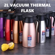 Stainless Steel Thermal Flask Vacuum Insulated 2000ML 2L Coffee Tea Water Dispenser