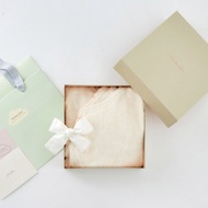 【禮盒組】嬰兒有機棉兩用浴袍/包巾 (貝殼刺繡/日本製)