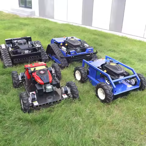 CE EPA Approved All Terrain RC Grass Cutter Garden Crawler Remote Control Robot Lawn Mower with Snow
