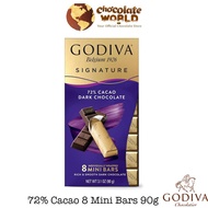 Godiva Signature 72% Cacao Dark Chocolate 8 Mini Bars 90g