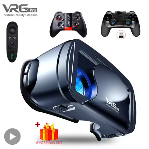 VRG Pro VR Glasses Virtual Reality Headset Devices Viar 3D Helmet Goggles Lenses Smart For Smartphon