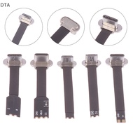 DTA Type-C Micro USB Connector FPC 2Pin 3Pin Soft Flat Cable Male Charging Cable Fast Charge Wire Ex
