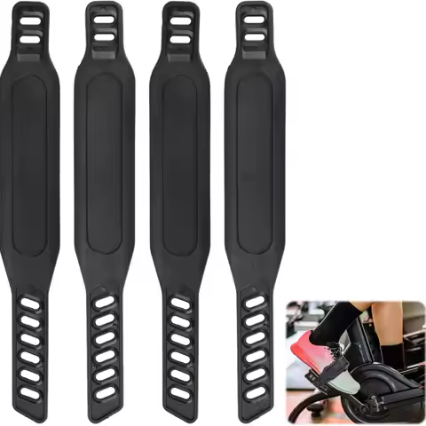 New 2Pair Exercise Bike Pedal Widened Bicycle Pedal With Pedal Straps For Exercise Bike Stationary C