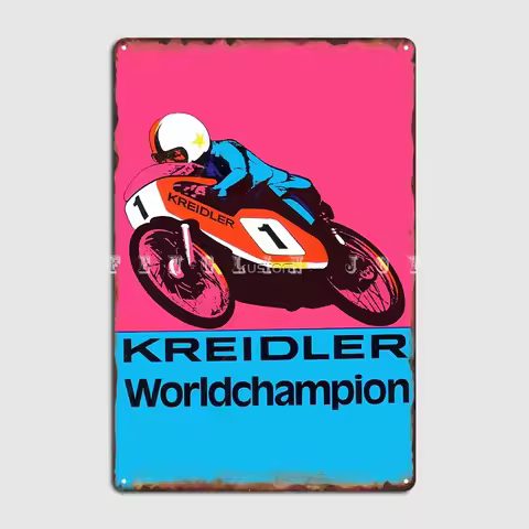 Vintage Moped Motor Cycle Kreidler Race Decal Metal Sign Club Party Club Bar Plaques Printing Tin Si