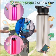 INTERESTING 750ml Drinking Cup Sport Gym with Straw Food Degree Plastic