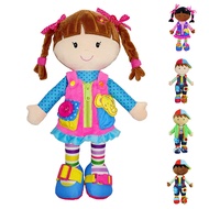 June Garden 15.5" Dressy Friends Belle - Educational Stuffed Plush Doll for Kids and Toddlers 2 Year