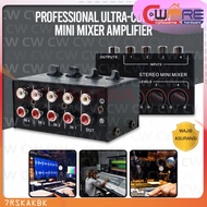 STERO Professional Mini Mixer Amplifier Audio Ultra-Compact 4 Channel - BDB