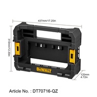 DEWALT กล่องเครื่องมือสำหรับพกพาที่เก็บพลาสติกแบบพกพากล่องอุปกรณ์เครื่องมือไฟฟ้าวางซ้อนกันได้ถอด DT7