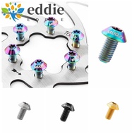 26EDIE1 6pcs Bike Disc Brake Rotor Bolts, Titanium M5 X 10mm Bicycle M5 Brake Disc Screw, T25 Torx Fixing Screws Ultralight Disc Brake Rotor Fixing Bolts MTB Bike