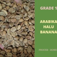 green bean / biji kopi arabika halu banana proses honey 1kg