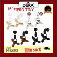 DEKA FIERO TINY 16" Designer Wall Fan 7+TURBO Speed Remote Control Ceiling/Wall Mounted Ceiling Fan 