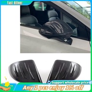 In stock-For MG 4 MG4 EV Mulan 2023 Car Rearview Mirror Cover Trim Protection Sticker Accessories - ABS Carbon Fiber