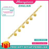 ZHULIAN Rantai Tangan BT5010 Rantai Love Plated Emas Zhulian Original