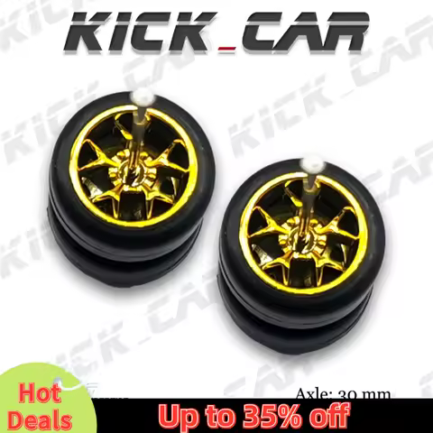 1/64 Wheels with Rubber Tires BBS SR Refitting Parts for Diecast Model Car Hot Wheels Mainline Match