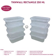 Thinwall Rectangle 250 Ml Food Container Thinwall 250 Ml (Contains 25 Pcs-RT250)
