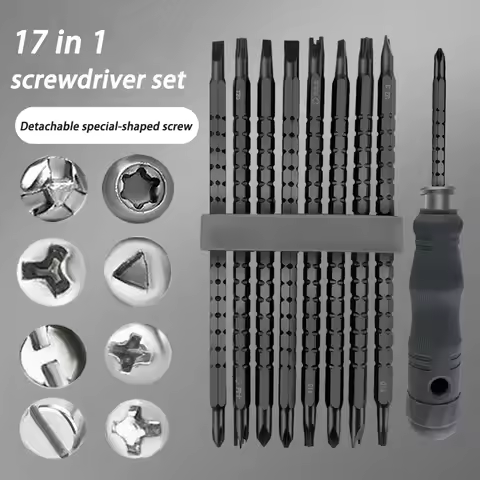 13/17 In 1 Triangle Screwdriver Special Shaped Magnetic Screw CRV Torx Key Set Telescopic Alloy Stee