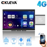 EKLEVA แอนดรอยด์8.1 DVR 4G Dash Cam GPS เครื่องบันทึกวีดีโอ RAM + ROM 1GB + 16GB Wifi แดชบอร์ดกล้องต