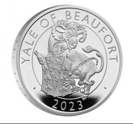 👑🐏 英國 2023年The Royal Tudor Beast 皇家都澤皇朝糸列 耶魯羊 1oz 一安士Silver Proof精鑄版銀幣