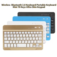 USB Rechargeable 3.0 Wireless Bluetooth Keyboard Universal Wireless Keyboard Light Portable Mini 78 Keys Ultra Slim Keypad Silent for iPad Tablet Mobile Phone Laptop