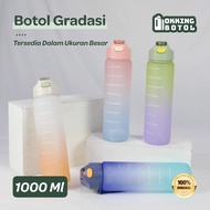 1000ml gradient color drinking water bottle / 1000ML BPA FREE sports drinking water bottle K7708-1