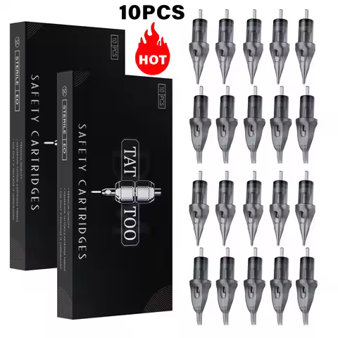 DM 10pcs Tattoo Cartridge Needles Disposable Needles RL RS RM M1 Series For Tattoo Machine For Eyebr