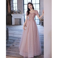 EAGLELY Banquet High-End Fairy 2024 Long Evening Dress For Women Elegant Dinner Party Formal Event Plus Size Gown For Adult Debut 18 Years Old For Princess Ninang Wedding