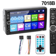 วิทยุติดรถยนต์ 2 Din เครื่องเสียงรถยนต์ 7 นิ้ว HD เครื่องเสียงติดรถยนต์ Bluetooth FM MP5 เครื่องเล่นมัลติมีเดียหน้าจอสัมผัส USB บลูทูธ TF การ์ดพร้อมกล้องสำรองในรถยนต์ DVD