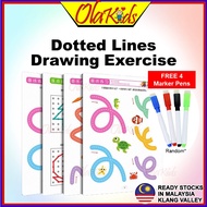 OLAKIDS Kids Point Dot Book Toddler Book Cursive Writing Book Drawing Book for Kids