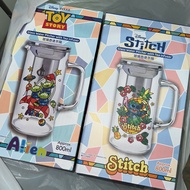 全新未開封三眼仔 Alien 史迪仔 Stitch 彩繪 彩繪風玻璃水樽連茶隔 玻璃杯 茶壺 茶具 水壺 玻璃壺 迪士尼 7-Eleven Disney 7-11