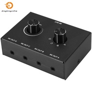 4 Port Audio Switch, 3.5mm Audio Switcher, Stereo AUX Audio Selector, 4 Input 1Output/1Input 4 Outpu