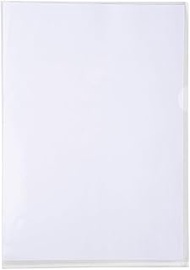 Exacompta 5950E Pack of 50 Premium PVC Plastic File Wallets. For DIN A4 Transparent Crystal Clear To