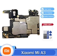 แผงวงจรหลักของโทรศัพท์มือถือบอร์ดวงจรเมนบอร์ดพร้อมชิปสายยืดหยุ่นสำหรับ Xiaomi CC9e A3 MI CC 9e Globa