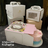 Cake Box Mika Handle Birthday Tart Cake Box Tall Box Gift Box