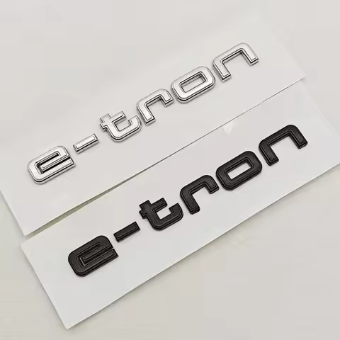 New 3D ABS Chrome Car Letters Logo e-tron Trunk Badge Emblem Sticker For Audi 30 40 50 55 e-tron Q4 