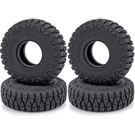 AXSPEED 4pcs 1.0inch Rubber Tires, RC Crawler Wheel Tires Tyres 62mm for 1/18 TRX4M 1/24 SCX24 AXI90