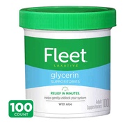 Fleet Glycerin Suppository Laxative Adult Open Plug Glycerin Suppositories Solid Dew