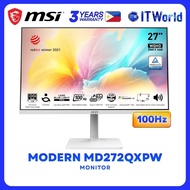 MSI Modern MD272QXPW - 27" 2560x21440 WQHD / 100Hz / IPS / 1ms MPRT, 4ms GTG / Anti-glare Monitor
