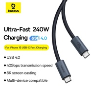 Baseus 240W USB 4.0 40Gbps USB C Cable For IP 15 Promax 8K/60HZ Type C to Type C Data Cable USB C Ca