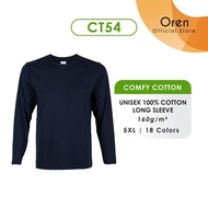 Oren Sport CT Comfy Cotton Long Sleeve T-Shirt - Size 5XL CT54
