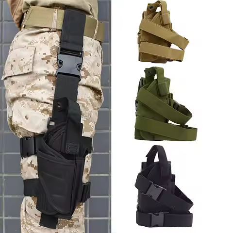 Tactical hunting holster thigh sagging leg bag nylon holster pistol magazine bag Glock 1911 M9 P266