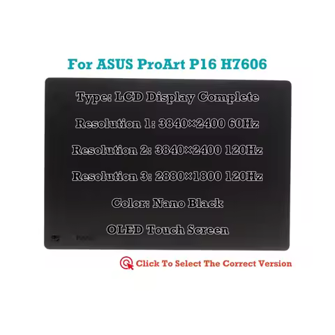 Brand New 16''For ASUS ProArt P16 H7606 H7606WV H7606WX LCD Display Complete Assembly OLED Touch Scr